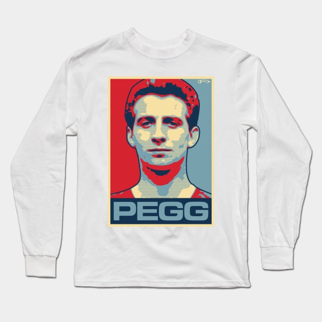 David Pegg Long Sleeve T-Shirt by DAFTFISH